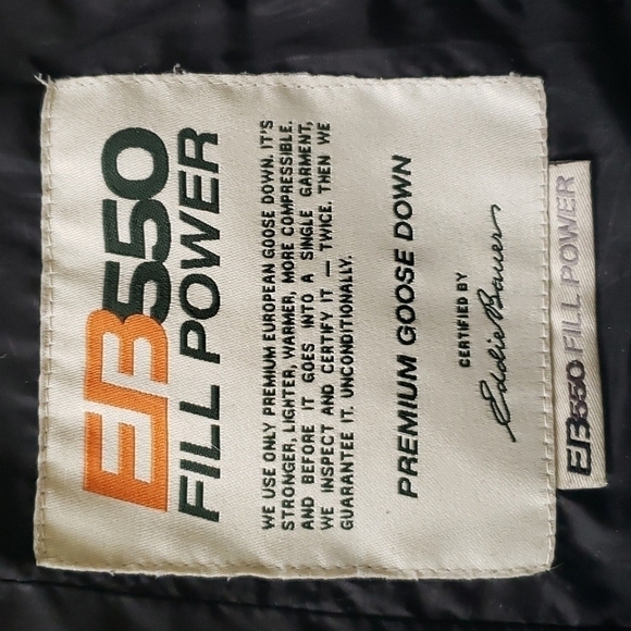 Eddie Bauer Puffer Goose Down Parka 550 Fill, Black, Size S - Picture 7 of 10